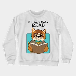 Curious Cats Read Crewneck Sweatshirt